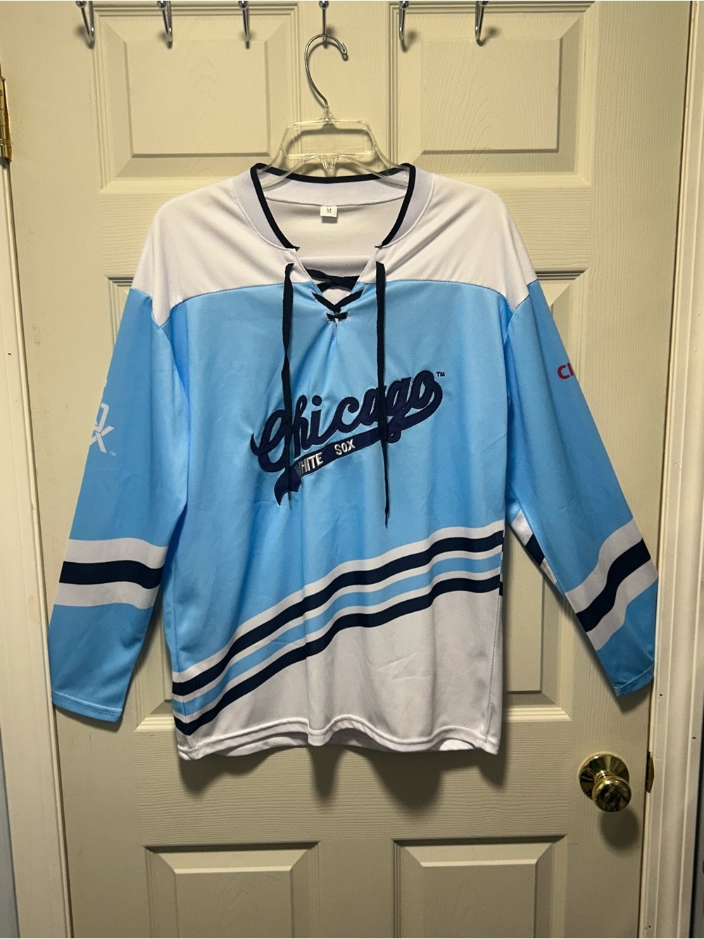 CHICAGO WHITE SOX HOCKEY JERSEY SIZE MEDIUM SGA 4/27/24 POWDER BLUE SGA